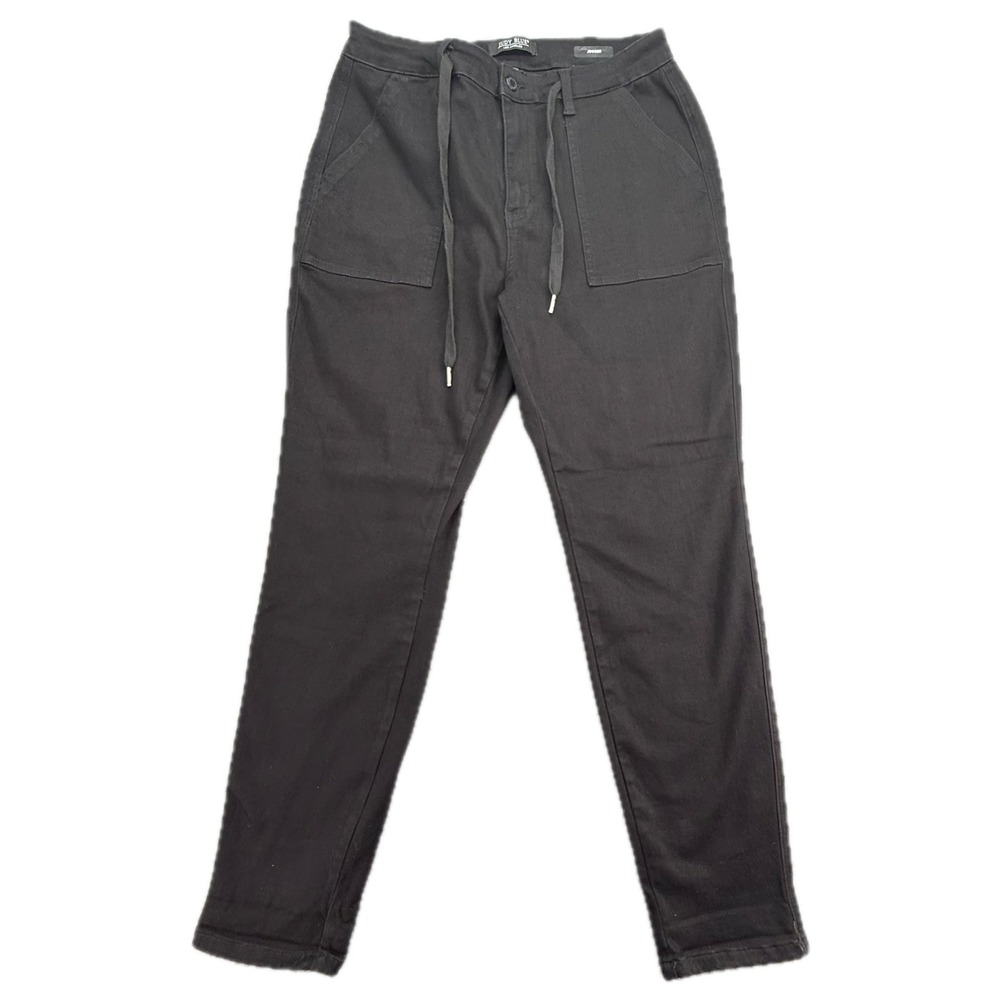 Judy Blue Jogger Women 13/31 Black High Rise Drawstring Utility Pants JB88700 BK